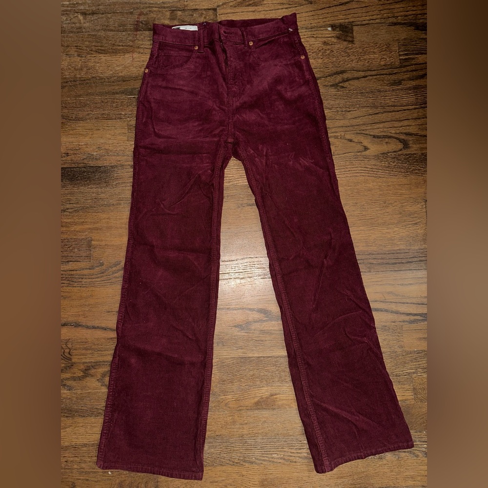 Burgundy/Maroon Corduroy Pants